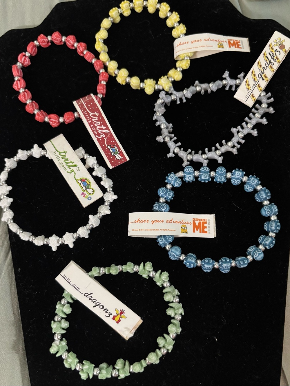 New w/tags set of 6 Trrtlz Beaded stretch bracelets